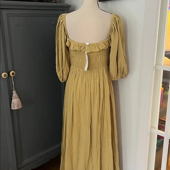 NWT Worth Devon Smocked Maxi dress in Dusty Lime - Picture 3 of 3